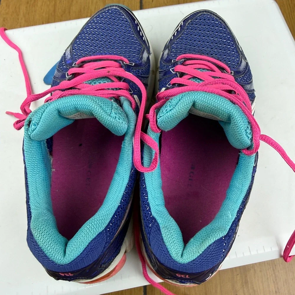 Asics Gel-Exalt Womens Running Shoes Blue Pink Turquoise T379N DuoMax 6.5